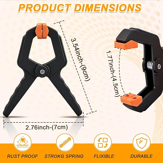 20 Pack Spring Clamps for Crafts & DIY - Image 2