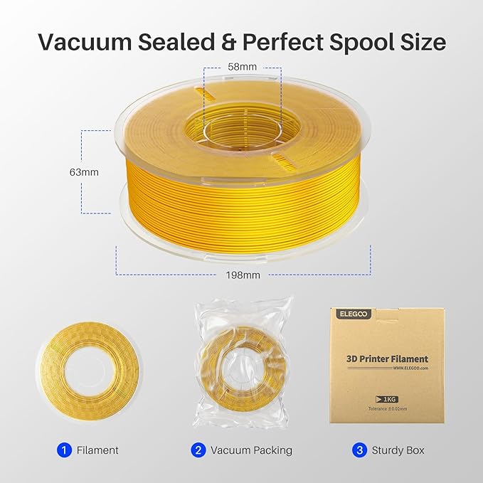 ELEGOO Silk PLA Filament 1.75mm Dual Color Blue Green 1KG, Shiny 3D Printer Filament Dimensional Accuracy +/- 0.05mm, 1kg Spool(2.2lbs) Fits for Most FDM 3D Printers