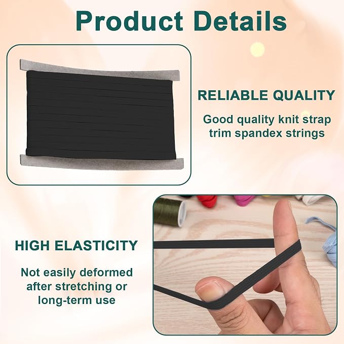 Airisoer 1/4 Inch Elastic Band for Sewing, 32 Yard High Elasticity Sewing - Image 3