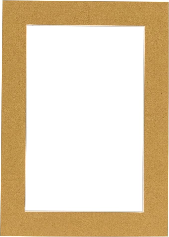 11x14 Mat for 8.5x11 Photo - Precut Rattan Beige Picture Matboard for Frames Measuring 11 x 14 Inches - Bevel Cut to Display Art 8.5 x 11 Inches - Acid Free ONE MAT with Backing Board & Clear Bag