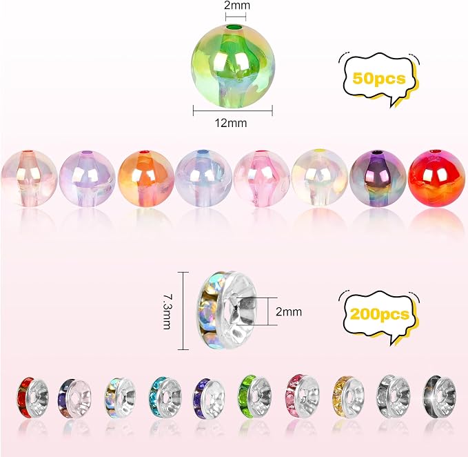 250 Pcs Beads for Pens - 16mm Focal Beads for Beadable Pens - Image 5