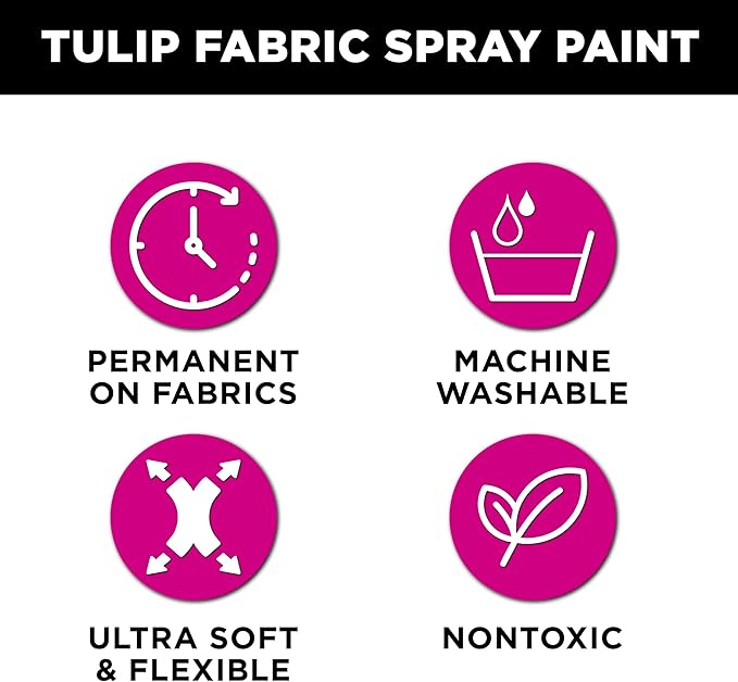Tulip Fabric Paint, Permanent Spray on Paint, 4 fl oz Sparkling Star Silver - Image 2