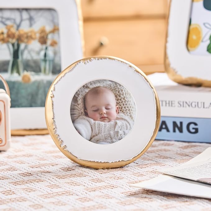 3x3 Picture Frame, Ornate Photo Frame, Hand-Crafted Resin Table Frame, Hanging - Image 2