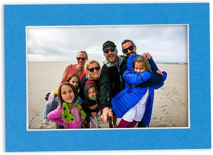 11x14 Mat for 8.5x11 Photo - Precut Bay Blue Picture Matboard for Frames 11 x 14 Inches - Bevel Cut Matte to Display Art 8.5 x 11 Inches - Acid Free Pack of 25 MATS with Backing Boards & Clear Bags