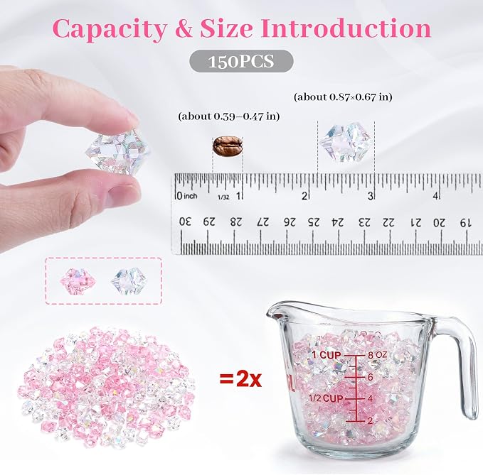 DomeStar 150PCS Dazzling Fake Ice Rocks - Image 2