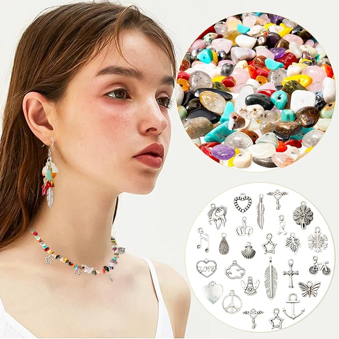 Natural Chip Stones for Bracelet - Image 2