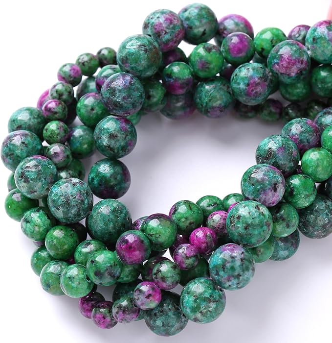 90pcs 4mm Natural Epidote Zoisite Stone Beads for Jewelry Making DIY Bracelet Necklace Accessories 15" Energy Healing Power Stone Beads