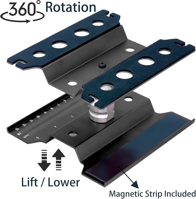RC Car Repair Work Stand Lift Lower Adjustable Workstation Aluminum 360 Degree - Image 2