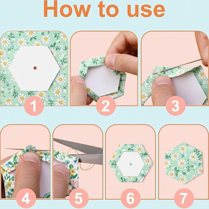 300 PCS 1" Paper Piecing for Quilting DIY Patchwork Sewing Crafts for DIY - Image 8