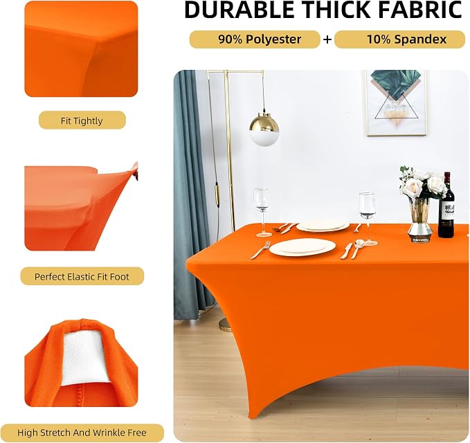 2-Pack 4ft Spandex Table Covers - Image 2