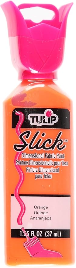 Tulip Dimensional Fabric Paint 1-1/4 Ounces-Slick-Orange by Tulip