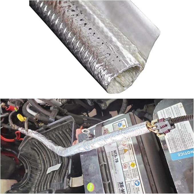 13mm - 1/2" Self Closed Aluminized Sleeve Heat Shield Protection Side Entry by BSTFLEX