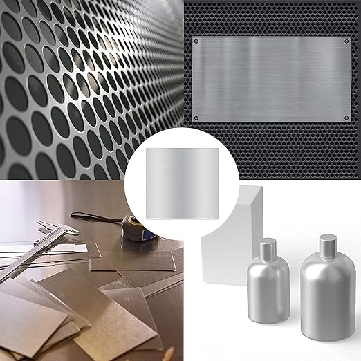 2Pack 6061 T651 Aluminum Sheet Metal 6 x 6 x 1/32 (0.0315”) Inch Flat Plain Aluminum Plate Covered with Protective Film, Heat Treatable Rectangle Aluminum Metal Plate for Crafting, DIY, 0.8mm Thick