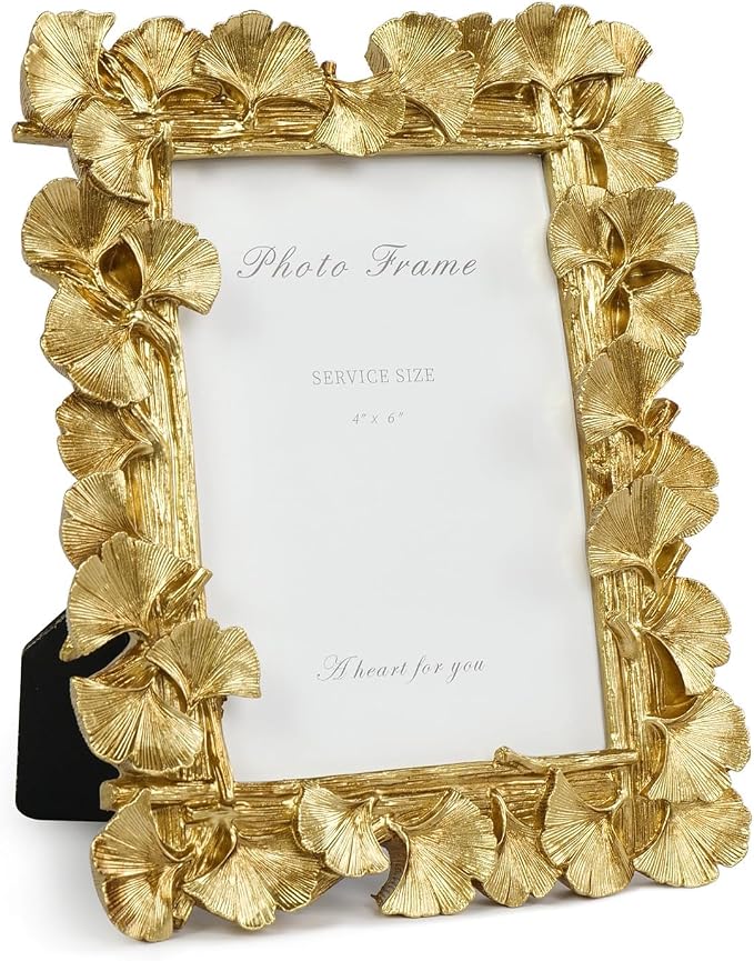 Cuspin 4x6 Gold Picture Frames Vintage Gold Frame, Ornate Leaf Textured by Cuspin