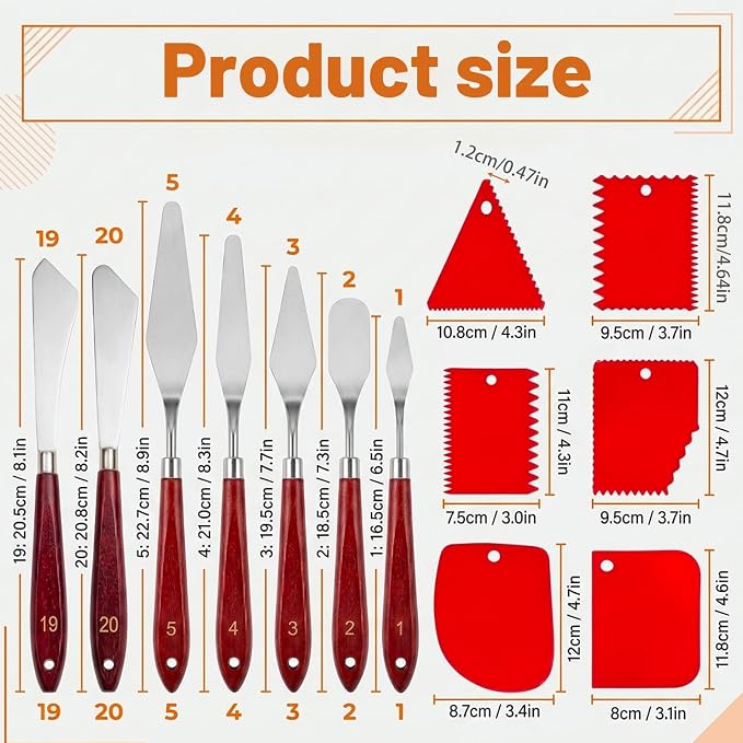 13PCS Palette Knife Set, Painting Spatula Collection - Image 2
