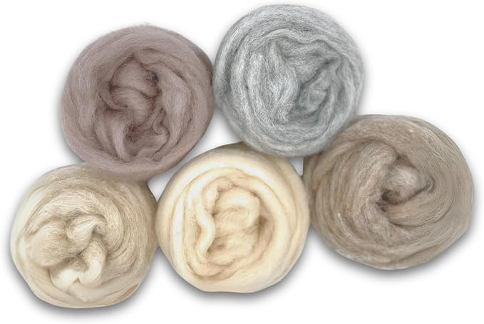 Corriedale Carded Sliver Wool Roving Variety Bundle | Best Core Wool by RevolutionFibers