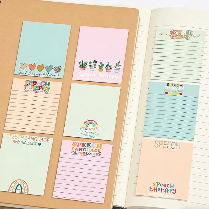 SLP Day Appreciation Sticky Notes Gifts, 9 Pack Speech Language Pathologist - Image 6