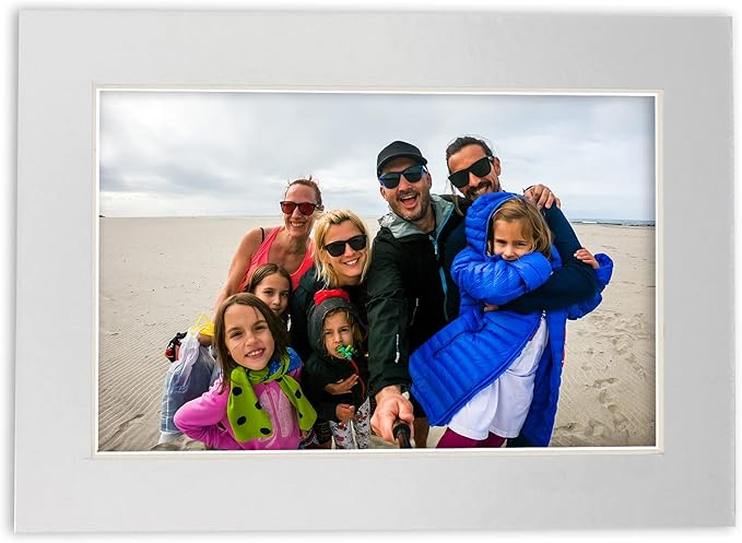 11x14 Mat for 8.5x11 Photo - Precut Metallic Silver Picture Matboard for Frames Measuring 11 x 14 Inches - Bevel Cut Matte to Display Art Measuring 8.5 x 11 Inches - Acid Free Pack of 25 MATS