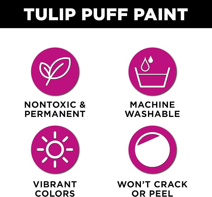 TULIP Puff Paint Sparkles Cotton Candy 4 Fl Oz - Image 4
