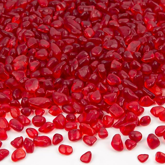 QEQEKAKA Sea Glass Stones for Crafts About 0.5LB Glass Pebbles Gemstones Bulk by QEQEKAKA