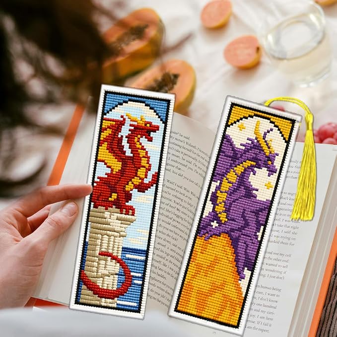 ACRNIGHEET 6PCS Cross Stitch Bookmark Kit - Image 7
