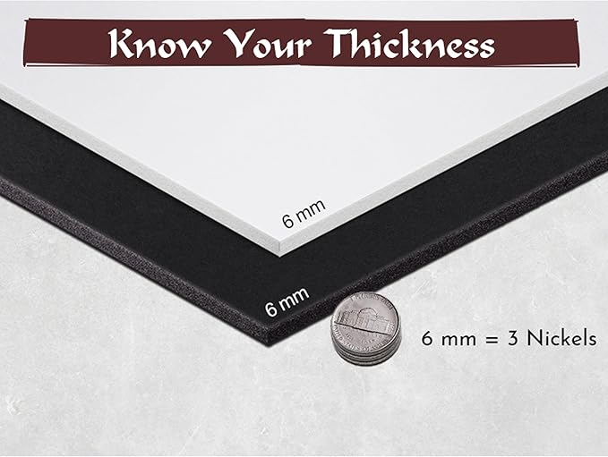 2-Pack Shape Retention EVA Cosplay Foam - 6mm Thick (White) 14x39 inch High Density EVA Craft Foam Sheets - Premium 85 kg/m3 Heat Shape Material for DIY, Comic, Con or Halloween Costumes - The Foamory