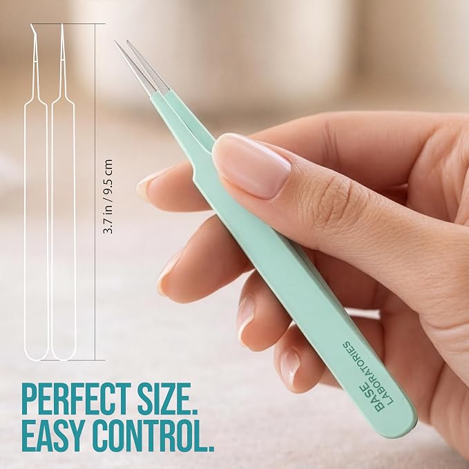 Base Labs Ingrown Hair Tweezers Set – 2 Pack Precision Tweezers - Image 4