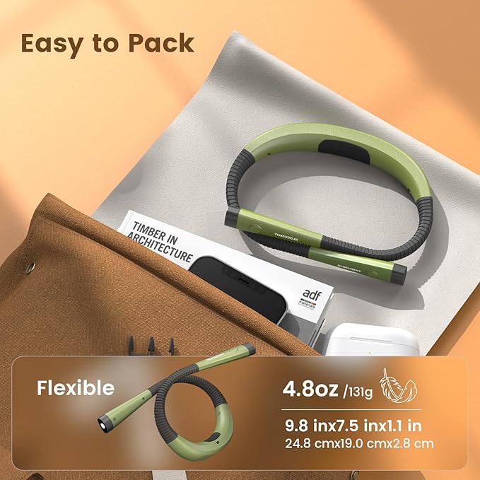 Glocusent Book Light, 3-Color & 6-Brightness Reading Light, Bendable Neck Light - Image 5