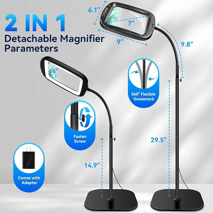 30X 10X Extra Large Floor Magnifying Glass - Image 6