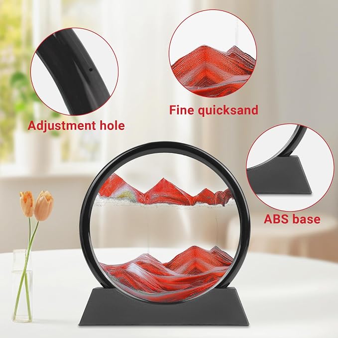 Meeitec Moving Sand Art, 3D Liquid Motion Deep Sea Sandscape Color Quicksand - Image 2