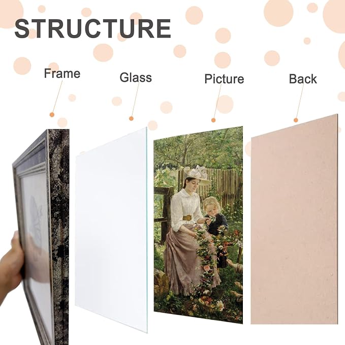 13x19 Picture Frame with Real Glass set of 2-Vintage Frames - Image 3