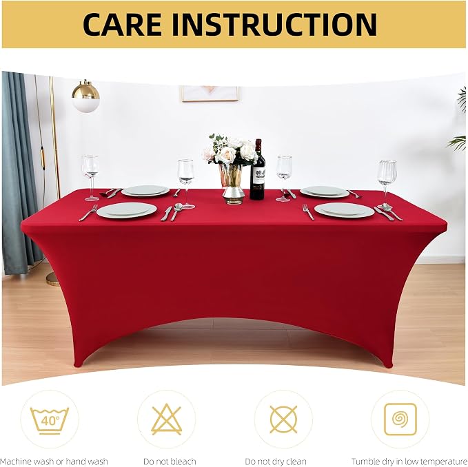 2-Pack 6ft Spandex Table Covers - Image 6