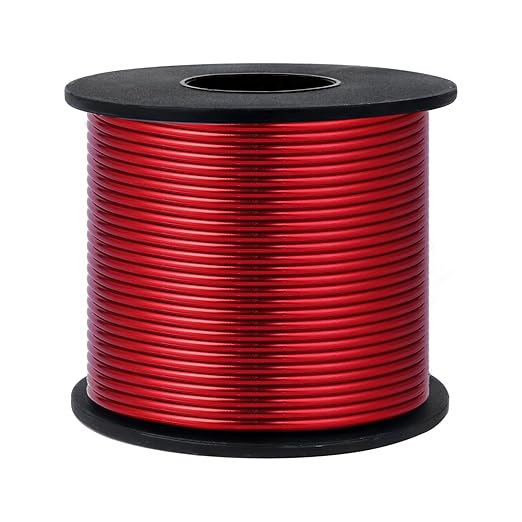 Aluminum Craft Wire, 95 Feet 2.0mm/ 14 Gauge Red Bendable Soft Metal Aluminum Wire Roll Bulk for DIY Crafts Sculpting Jewelry Making