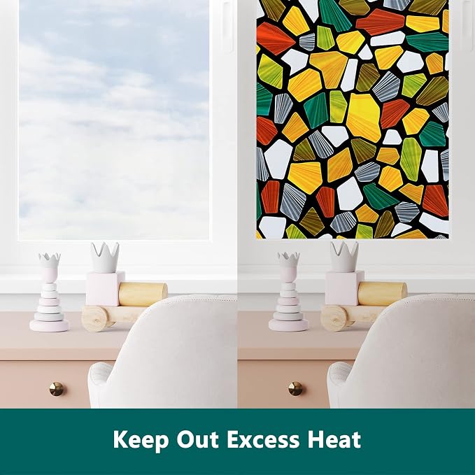 Volcanics Decorative Stained Glass Window Privacy Film - Image 5
