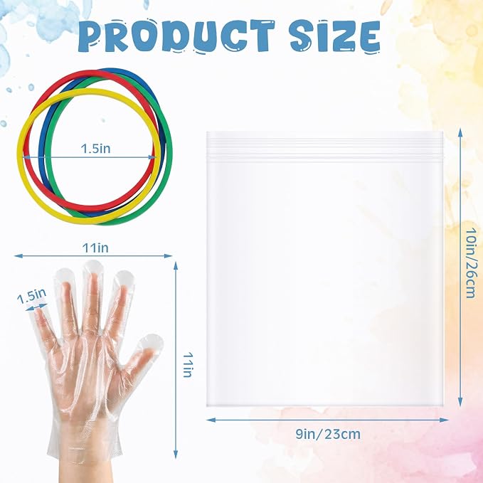 2000 Pcs Rubber Bands Kit for Tie Dye Projects Craft Project Colorful Elastic - Image 2