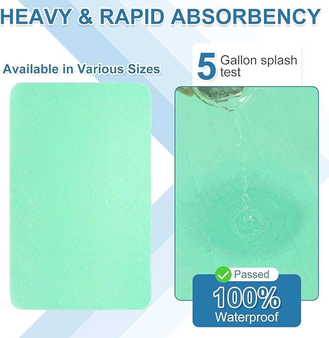 OUTCREATOR® Washable Bed Pads 34" x 76", Incontinence Mattress Protector - Image 2