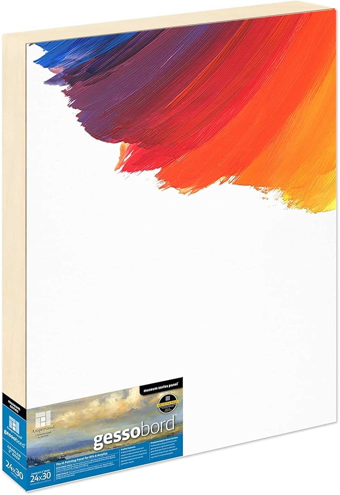 Ampersand Art Supply Gesso Wood Painting Panel: Museum Series Gessobord by AmpersandArtSupply