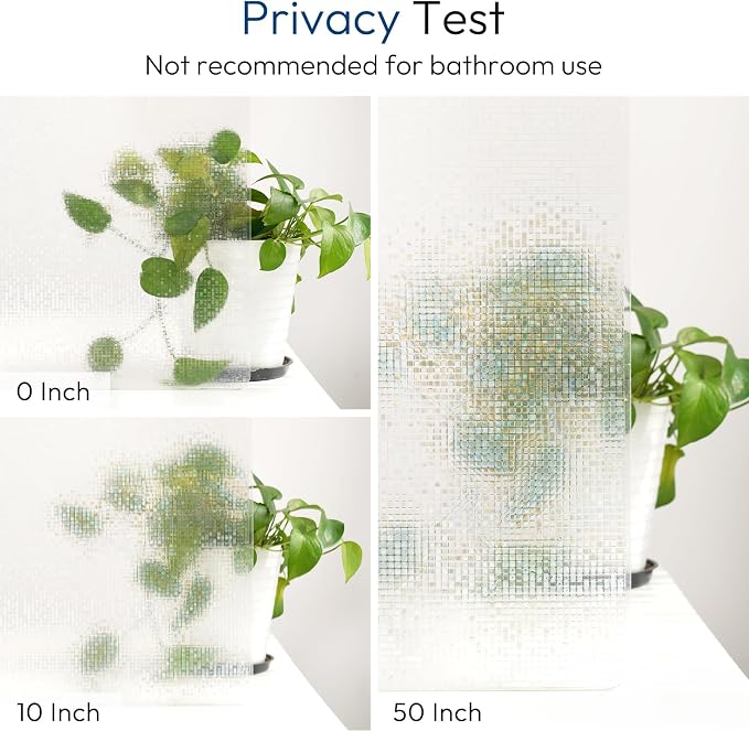 rabbitgoo Window Privacy Film, Mosaic Stained Glass Film, 17.5" x 118.1" | - Image 9