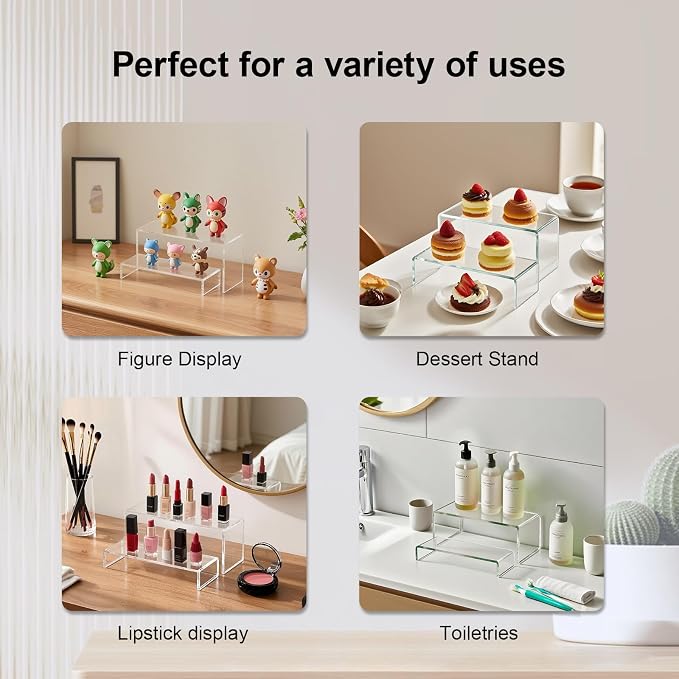 Acrylic Risers 8 Pcs – Clear Rectangular Display - Image 4