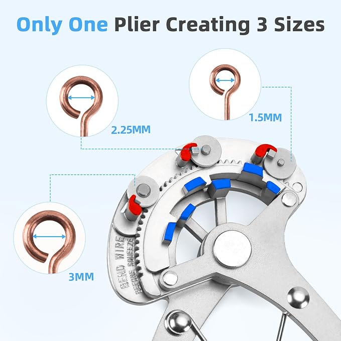 Looper Pliers in One Step for Jewelry Making 1.5mm-2.25mm-3mm Looping Size | - Image 3