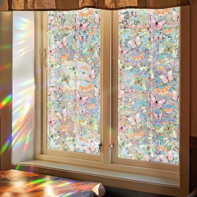 Bloss Butterfly Stain Glass Window Film - Image 3