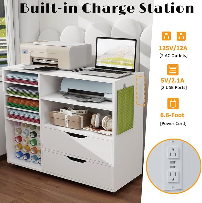 Craft Organization and Storage Cart Compatible - Image 5