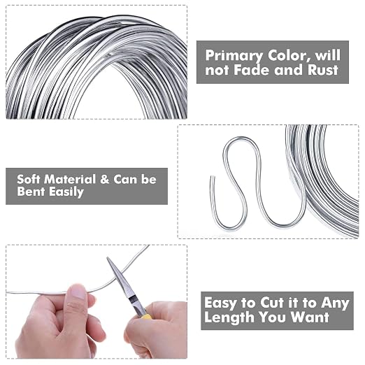 Aluminum Wire, Anezus 9 Gauge Bendable Metal Armature Aluminum Craft Wire - Image 4