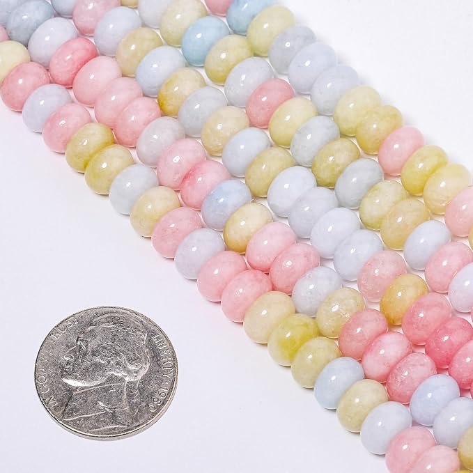 Songxi 5x8mm Natural Morganite Stone Rondelle Beads, Gemstone - Image 8