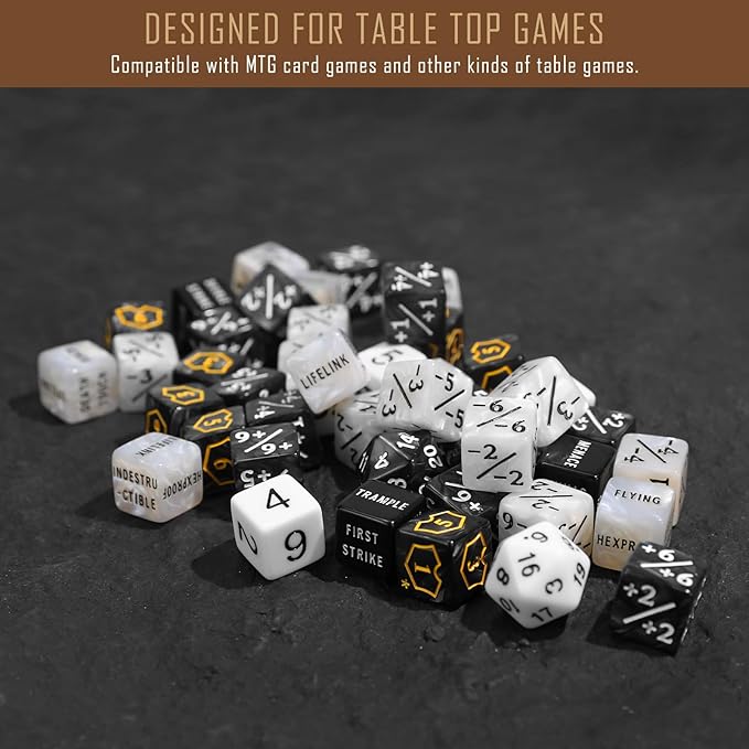 122PCS MTG Abilities Keyword Tokens Dice Counters Set for Magic The Gatering, MTG Buff Tokens Plus 1 Life Counters Dice, Compatible with CCG Creature Stats TCG Magic Card Gaming Accessories