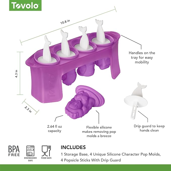 Tovolo, Molds Pop Freezer Mermaids Set Of 4 - Image 5