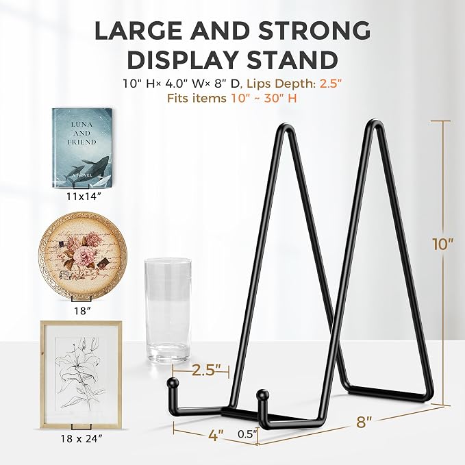 TR-LIFE 4 Pack 10 Inch Large Plate Stands - Image 2