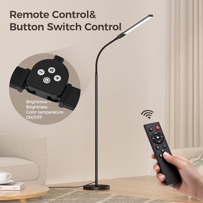 LED Floor Lamp for Living Room, Bright Reading Lamps for Office, Adjustable - Image 5