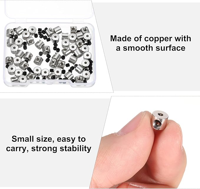 MECCANIXITY 50 Pcs Metal Locking Pin Backs, Locking Pin Keepers Clasp 5mm(H) with 4 Wrench Replacement in Storage Case for Badge, Brooch, Silver Tone
