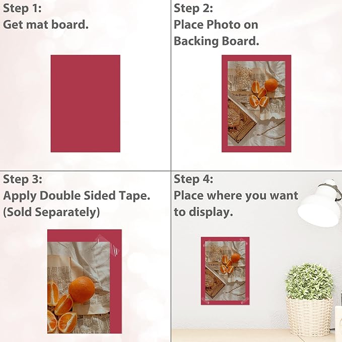 Golden State Art, 5x7 Matboard Mat Board Blanks - Assortment Color Uncut Mats for DIY Projects, Presentation Boards, Art Crafts (20 Pack)